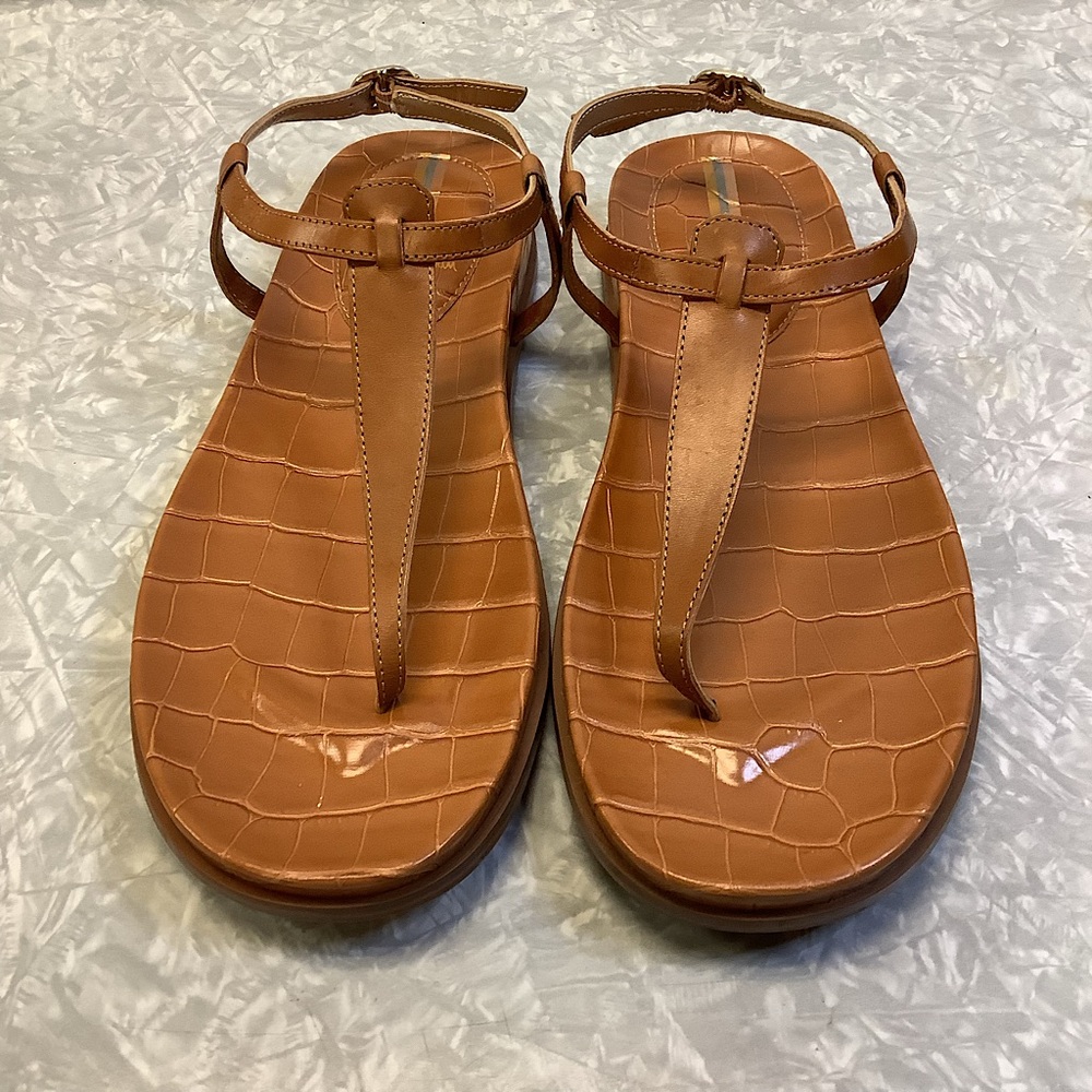 Sam Edelman Naomi Buckle Thong Slingback Sandals Copper Size 8